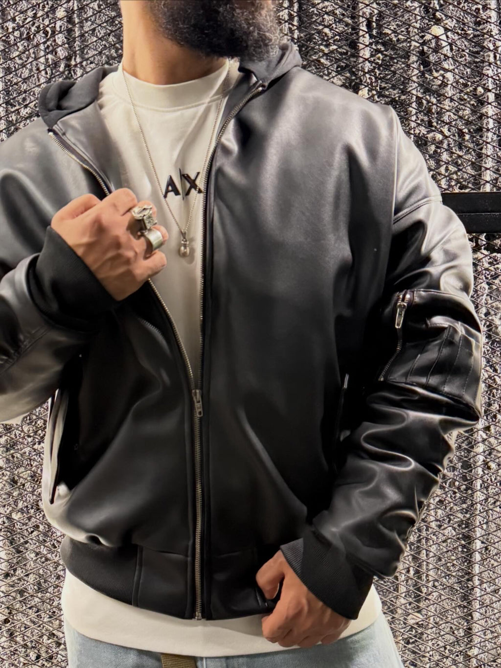 Balenciaga leather jacket